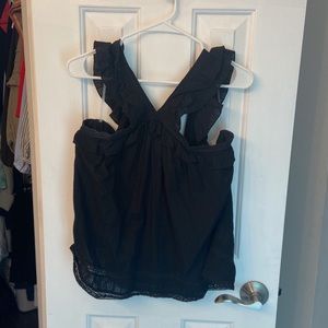 Melrose and Market black ruffle tank